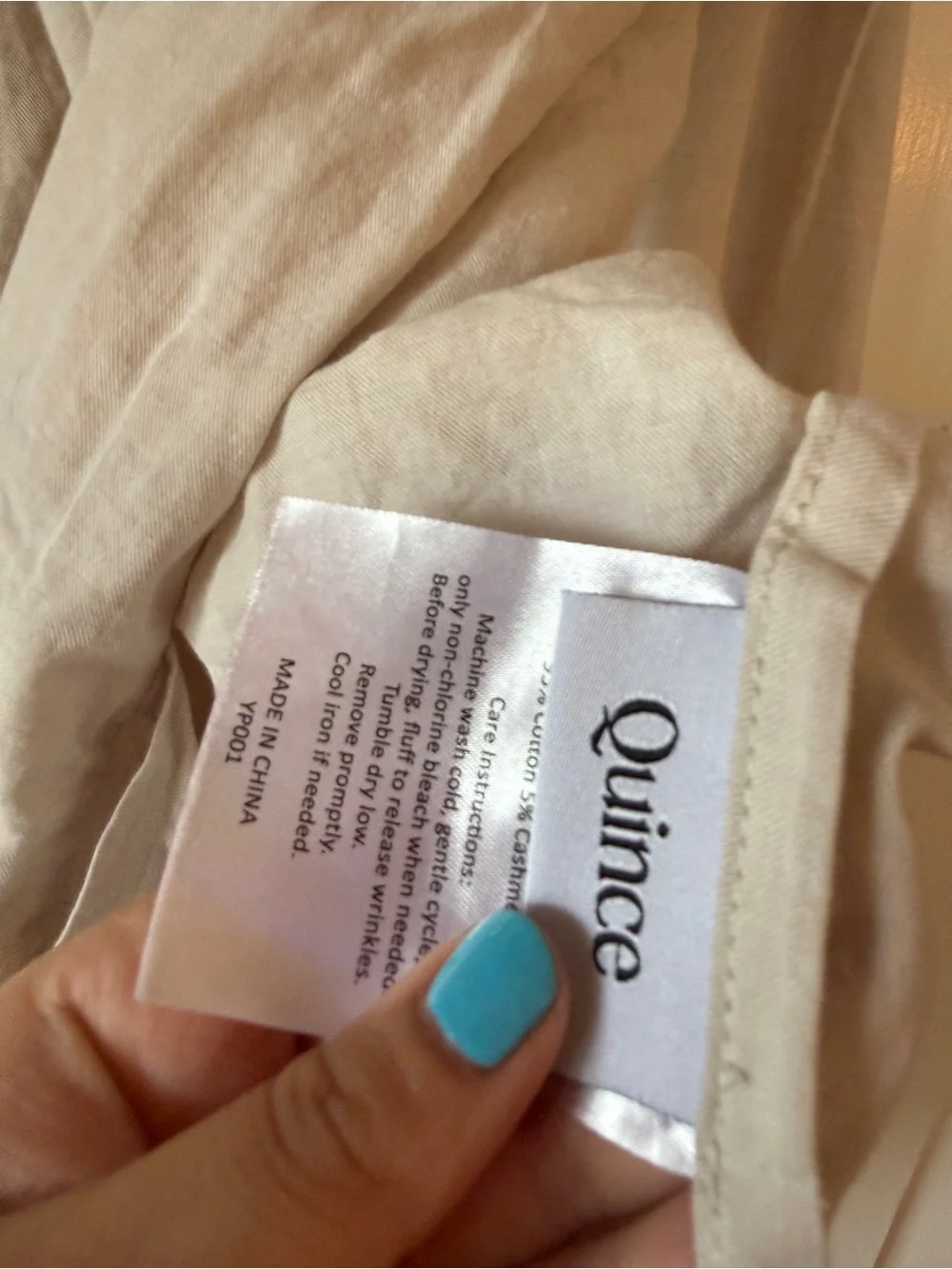 Quince (2) piece KING SHAM Cream pillow cases